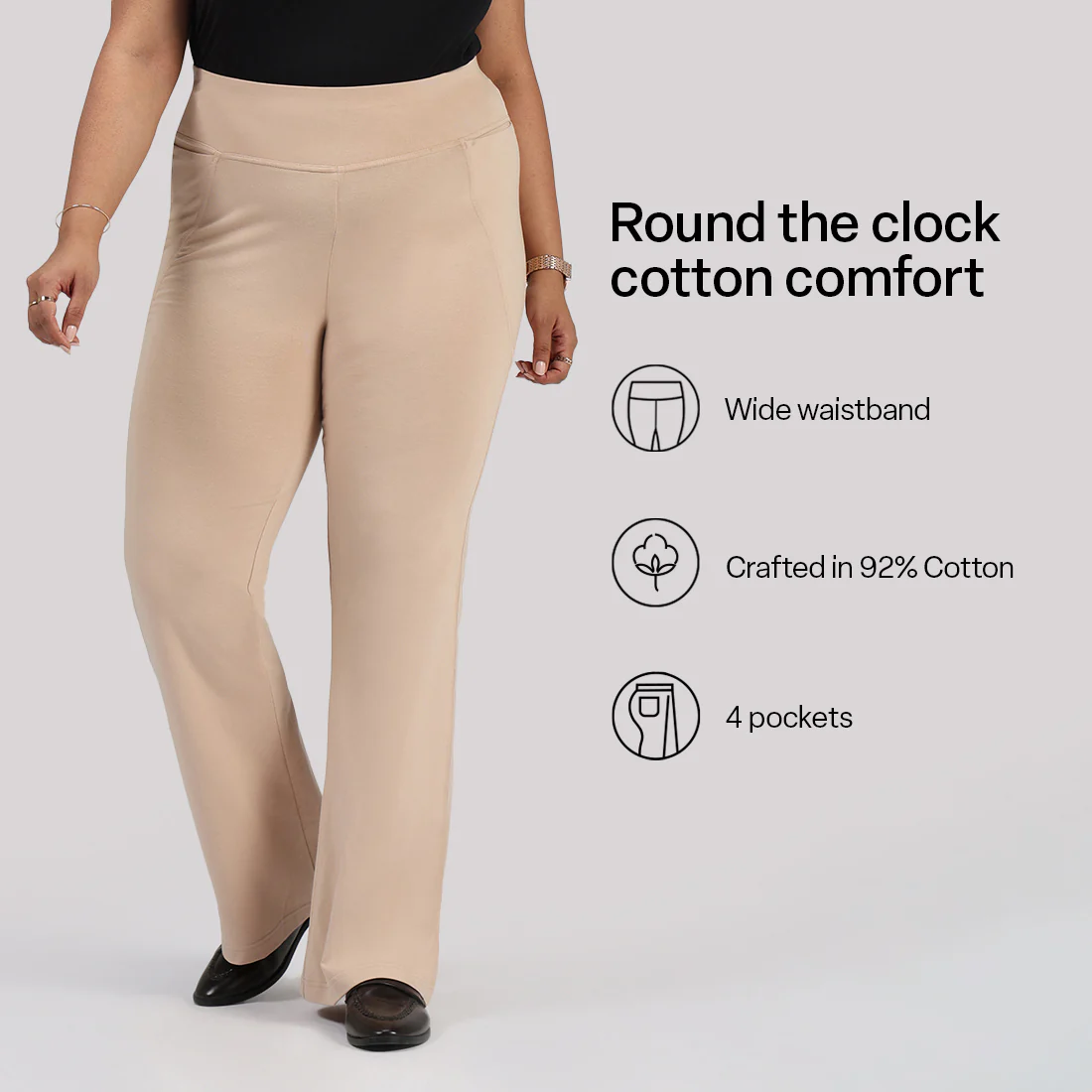AM:PM Cotton Flare Pants - Image 159