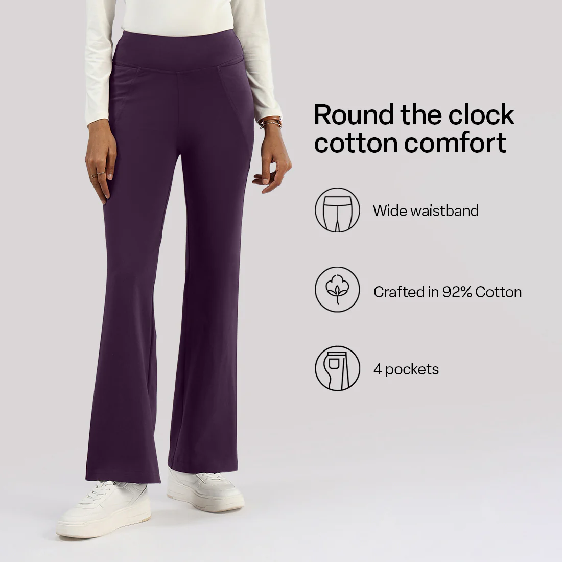 AM:PM Cotton Flare Pants - Image 160