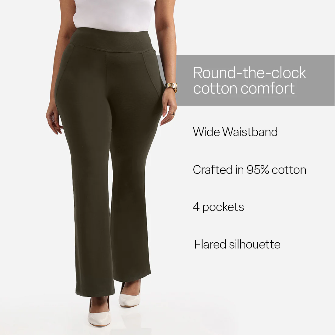AM:PM Cotton Flare Pants - Image 88