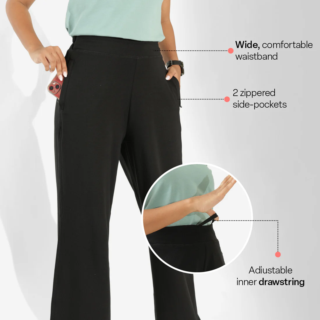 AM:PM Cotton Wide Legged Pants - Image 60